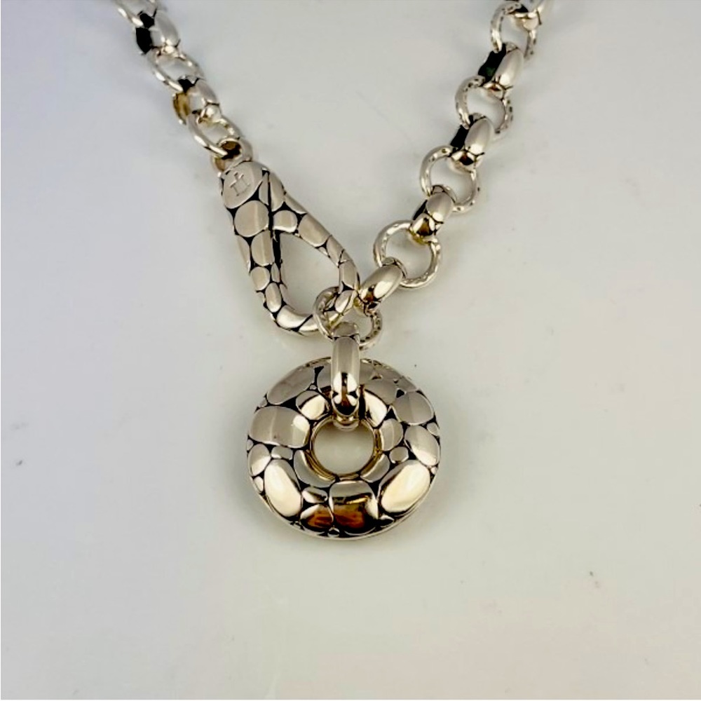 New without Tag John Hardy Silver Kali Donut Necklace